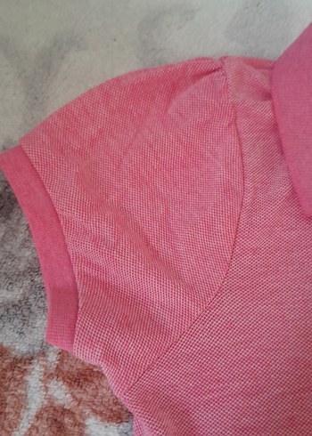 6 Yaş Beden pembe Renk Kız Çocuk Pembe Polo Tişört