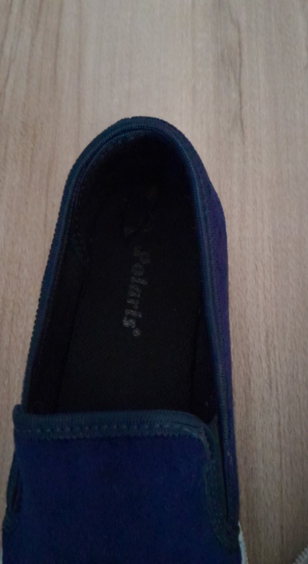 Erkek Lacivert Kot Espadril Velcro'lu - Görsel 3