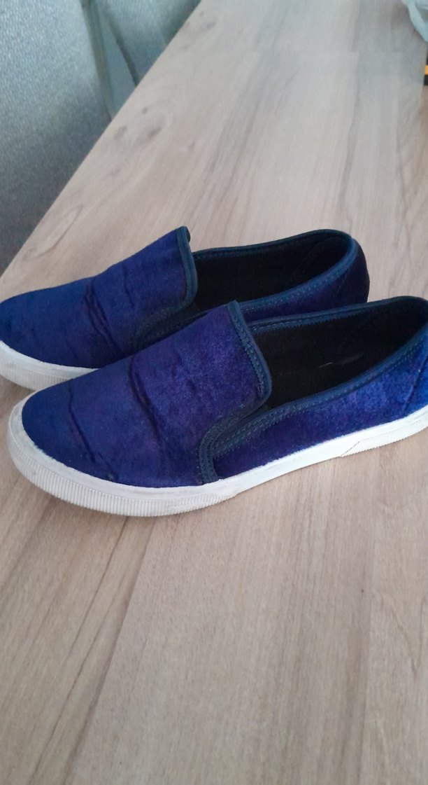 Erkek Lacivert Kot Espadril Velcro'lu - Görsel 2