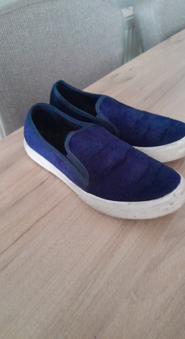 Erkek Lacivert Kot Espadril Velcro'lu - Görsel 5
