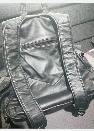  Beden siyah Renk 0 yıkanmış deri sırt çantası 