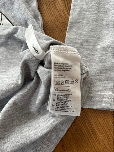 6 Yaş Beden H&M gri uzun kollu tişört