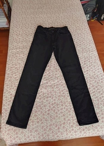 Kadın Siyah Denim Normal Boy Pantolon
