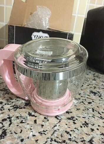 Beden pembe Renk ÇELİK SÜZGEÇLİ CAM DEMLİK
