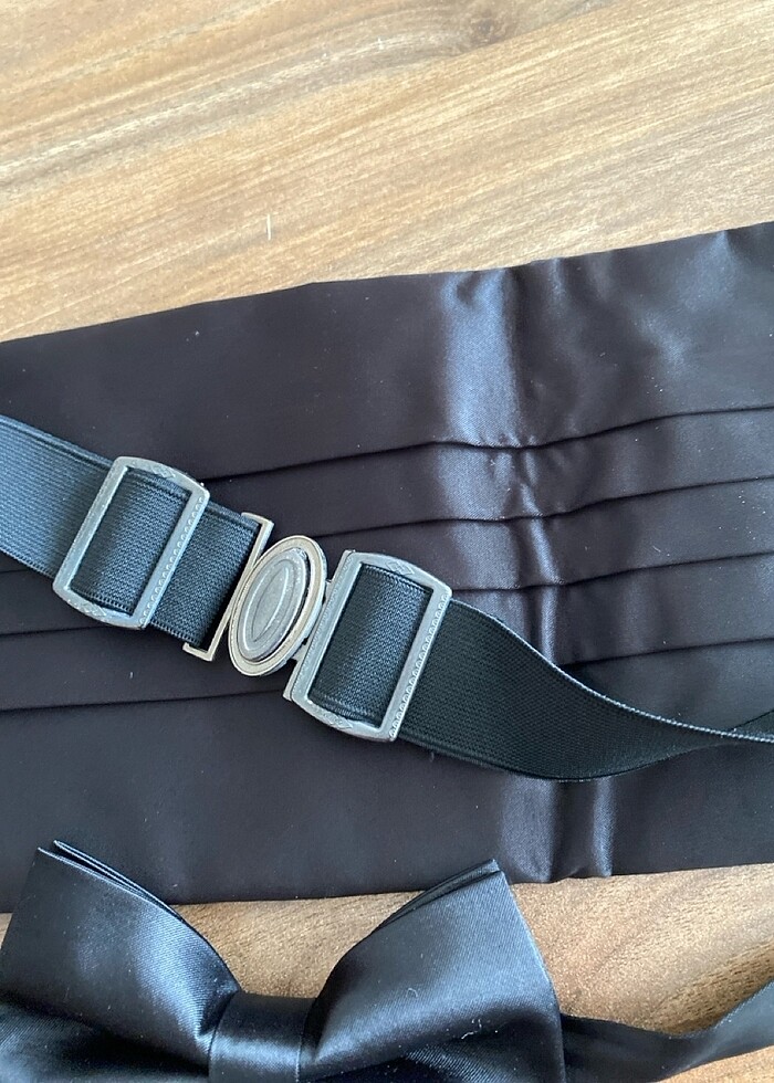 Hatemoğlu erkek damat kemer ve papyon - Görsel 3