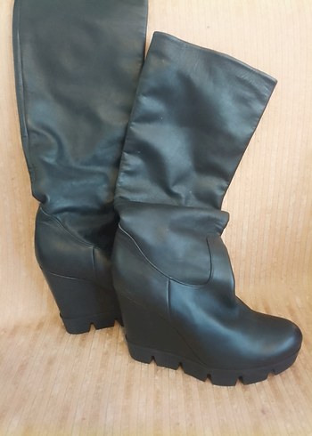 Deri çizme hiç giyilmedi sadece denendi - Görsel 3