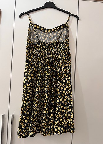 DeFacto Sarı Çiçekli Askılı Elbise - Görsel 3