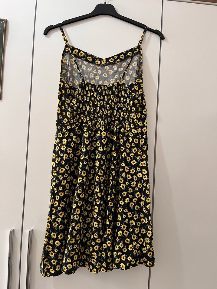 DeFacto Sarı Çiçekli Askılı Elbise - Görsel 3