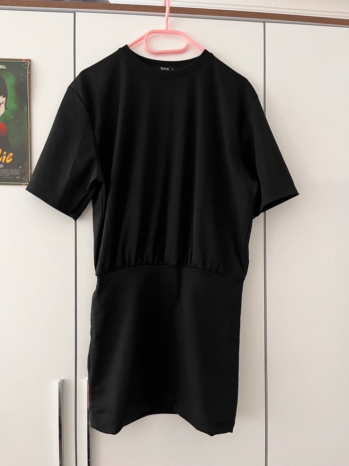 Siyah tişört elbise - Görsel 2