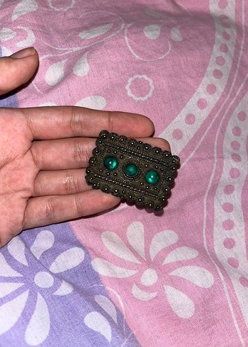 Antika El Yapımı Osmanlı Dönemi Broş  Aile Yadigârı Koleksiyonl - Görsel 2