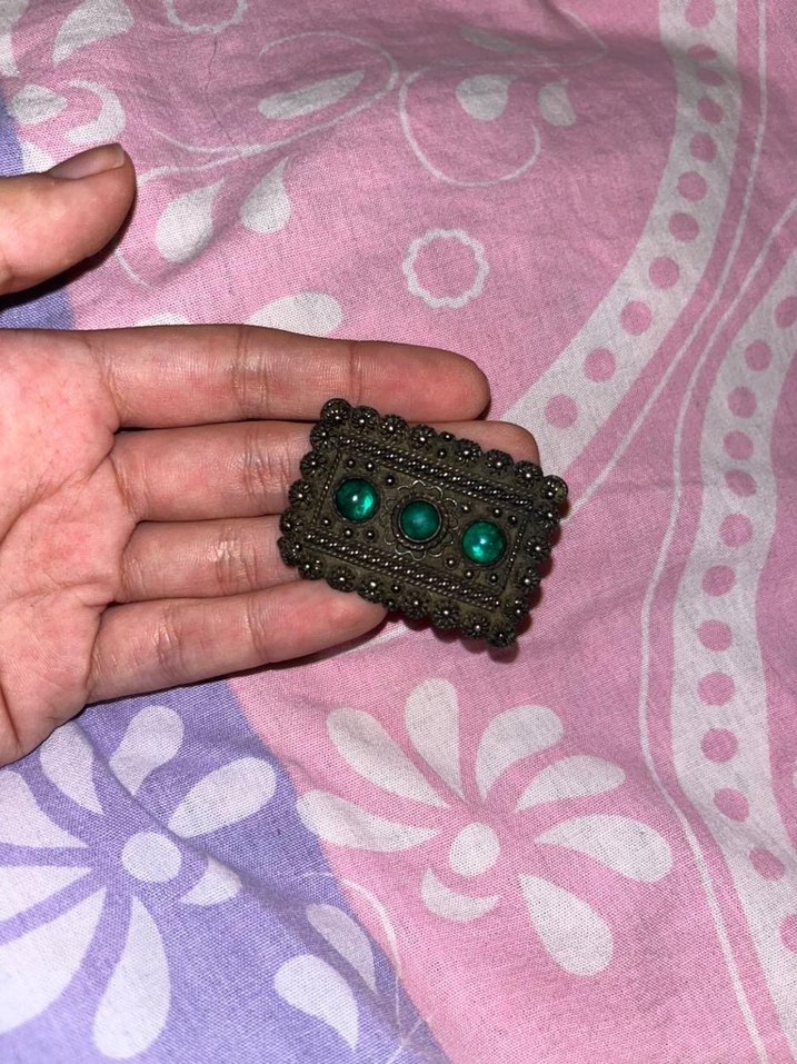 Antika El Yapımı Osmanlı Dönemi Broş  Aile Yadigârı Koleksiyonl - Görsel 2