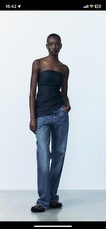 Zara pilili straplez top