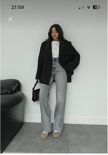 Zara Gri Jean