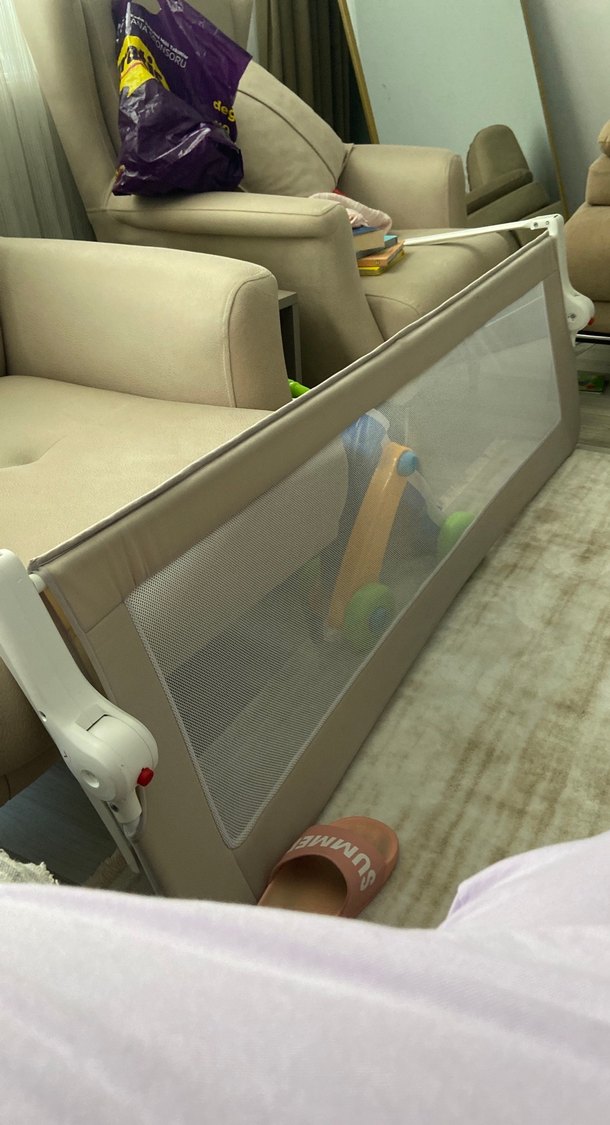 Gri bebek yatak bariyeri - Görsel 2