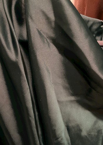 Tesettür elbise Uzun Drapeli Yeşil Kadın Elbise - Görsel 4