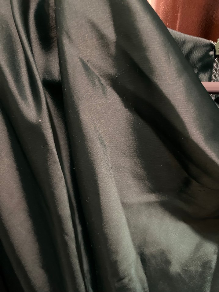 Tesettür elbise Uzun Drapeli Yeşil Kadın Elbise - Görsel 4