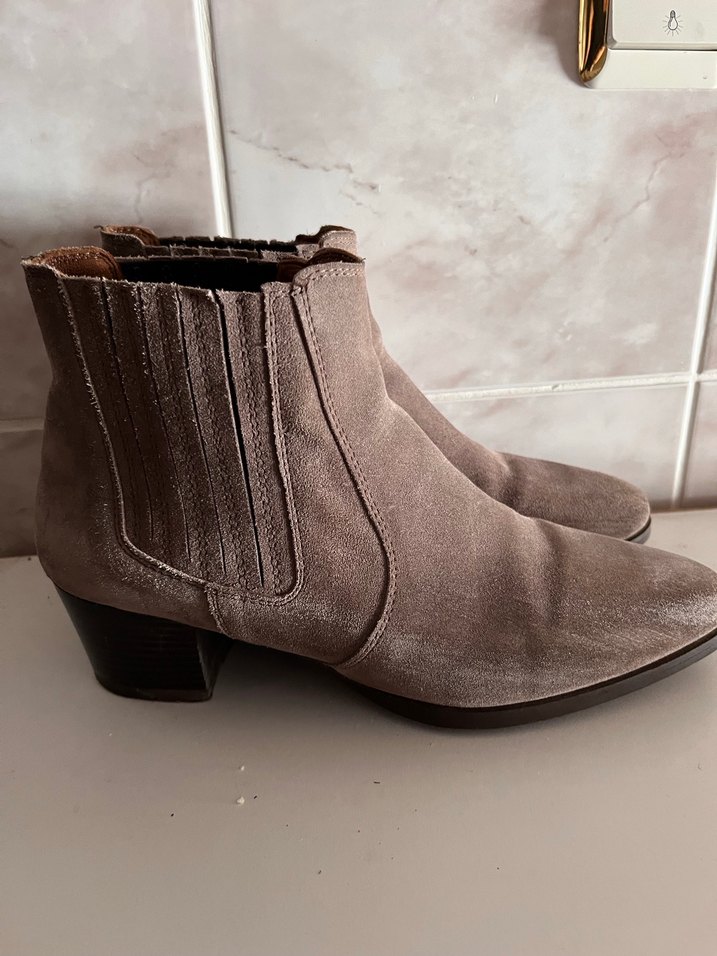 İnci Süet Kadın  Topuklu Bot - Görsel 3