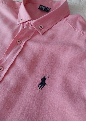 xl Beden pembe Renk Pembe Pamuklu Uzun Kollu Erkek Gömlek