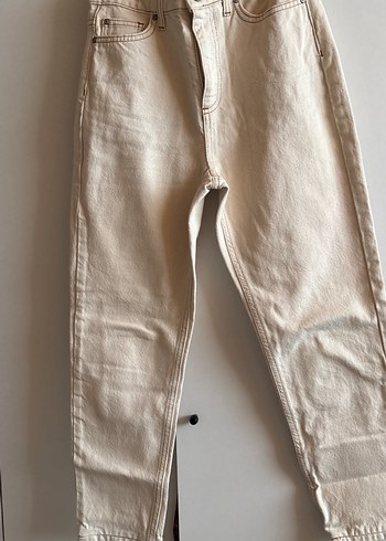 Trendyol & Milla Bej Regular Fit Midi Kadın Kot Pantolon