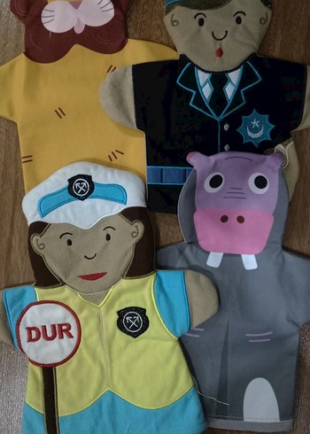 Dört Renkli El Kuklası Seti - Görsel 2