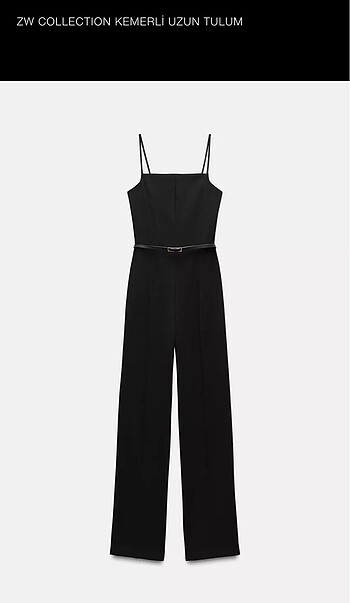 Zara Siyah Uzun Kemerli Tulum
