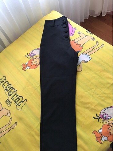 34 Beden siyah Renk Şık Kumaş Pantolon Cigarette Siyah Pantolon