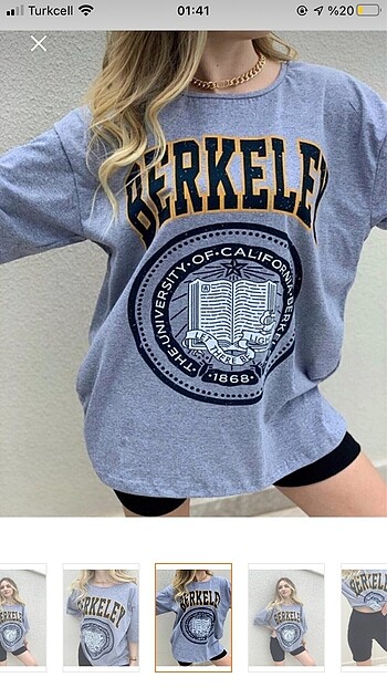 Berkeley kolej tişörtü oversize