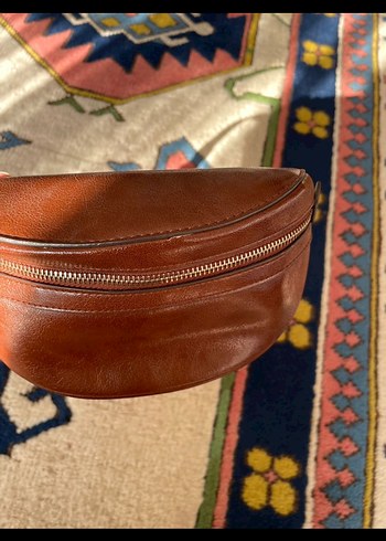 Mango Kahverengi Deri Kemerli Vintage Çapraz Çanta
