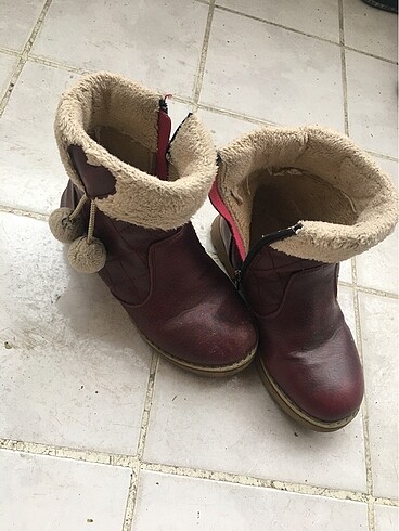 34 Beden bordo Renk cocuk bot