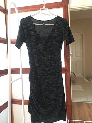 Stradivarius penye yaka detaylı elbise