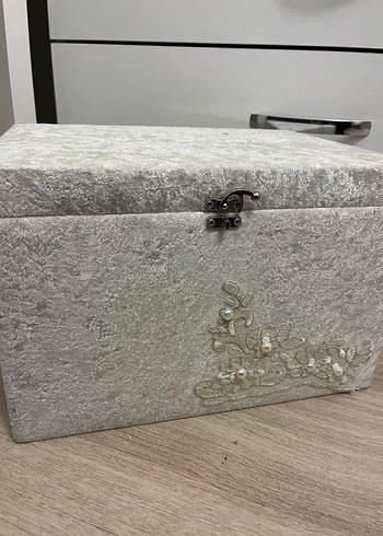 Gri Beyaz takı sandığı/ organizer kutu