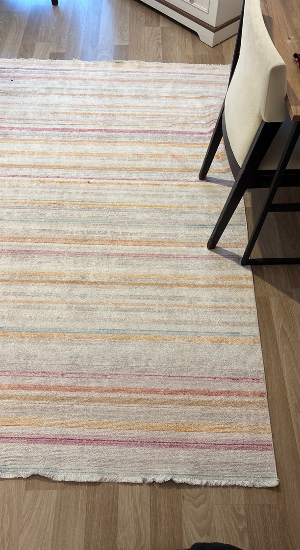 Çok Renkli Çizgili Gri Halı - Görsel 3