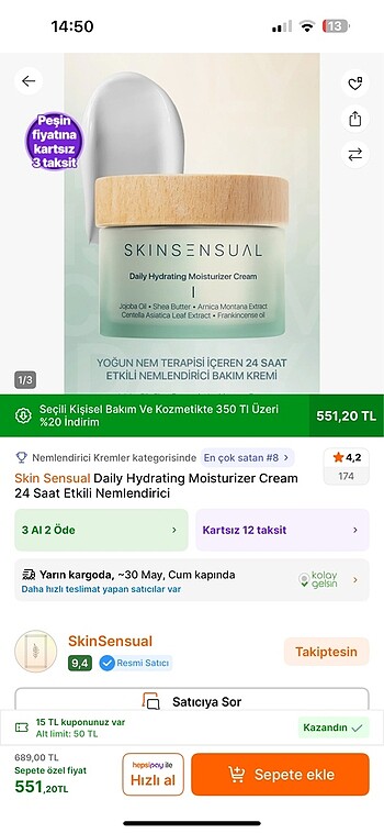 Skinsensual Nemlendirici