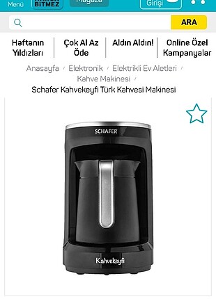 Shafer kayve makinesi