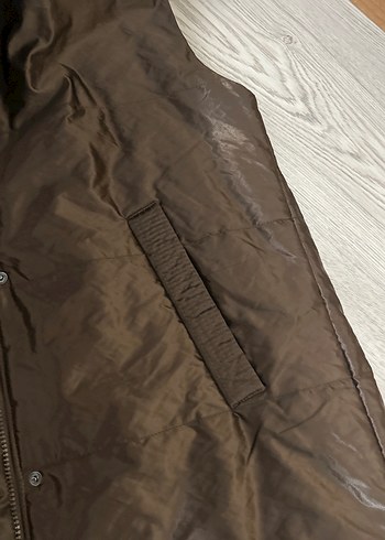 Düğmeli Kahverengi Midi Kadın Yelek - Görsel 3