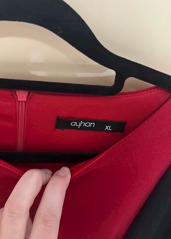 Bordo Siyah Drapeli Uzun Elbise - Görsel 3