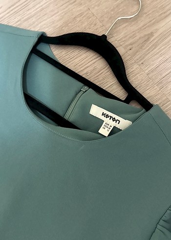 Turkuaz Kadın Salaş Midi Elbise - Görsel 2