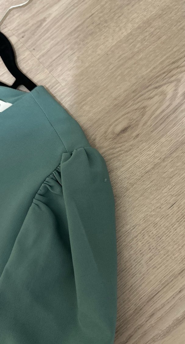 Turkuaz Kadın Salaş Midi Elbise - Görsel 3