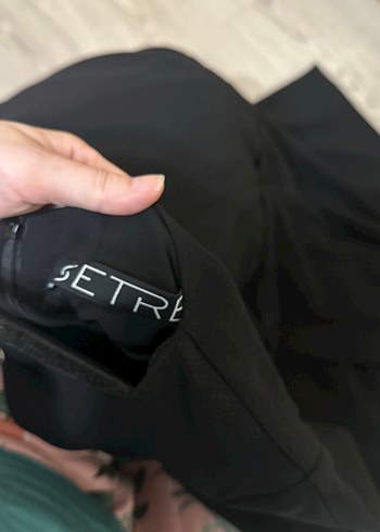 Siyah Uzun Drapeli Kadın midi Elbise - Görsel 3