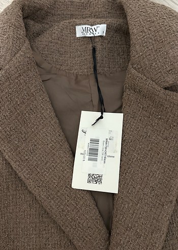 Düğmeli Kahverengi Kadın ceket - Görsel 4