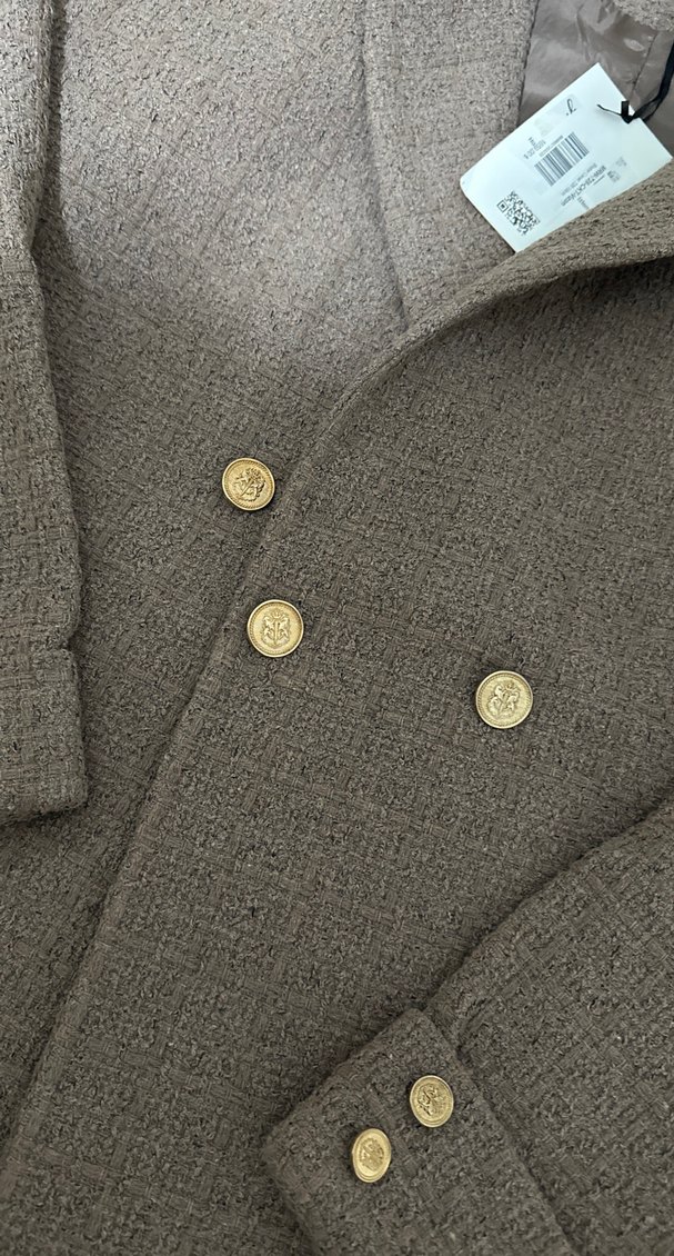 Düğmeli Kahverengi Kadın ceket - Görsel 5