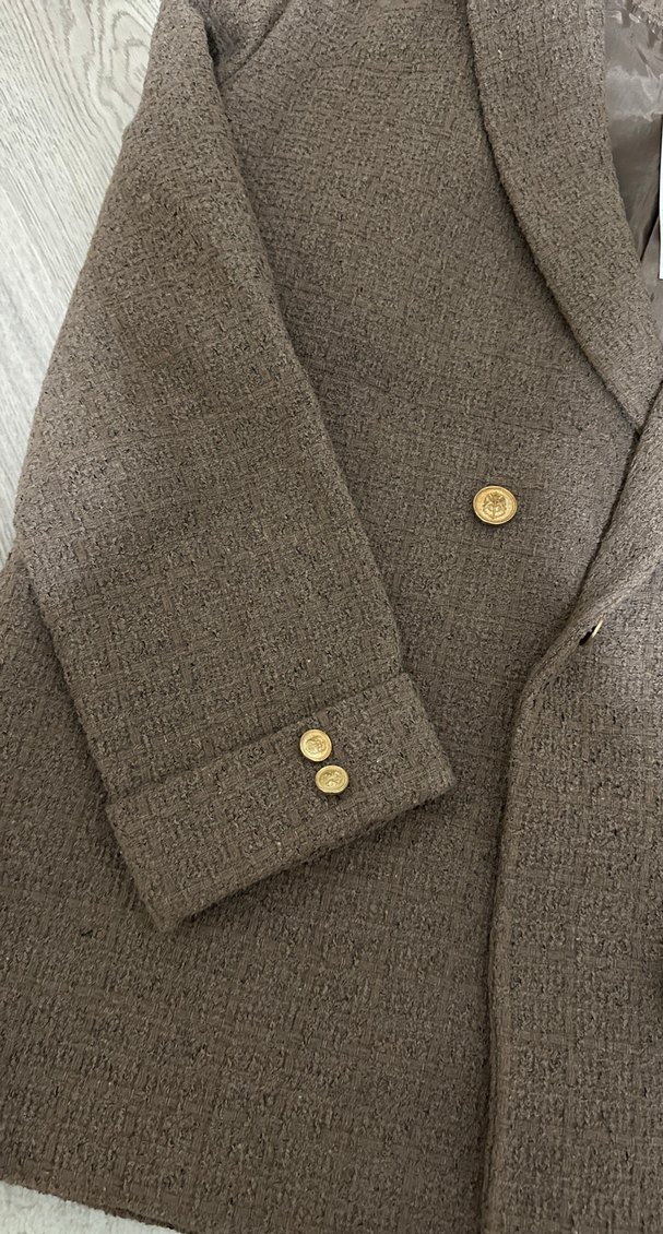 Düğmeli Kahverengi Kadın ceket - Görsel 2