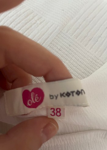 Koton Kadın Beyaz Kısa Kollu Pamuklu Tişört