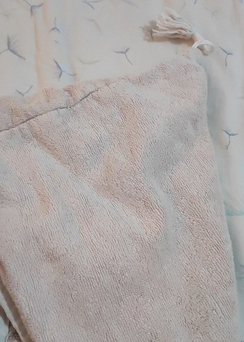 Kız Çocuk Kapüşonlu Bornoz Bej - Görsel 5