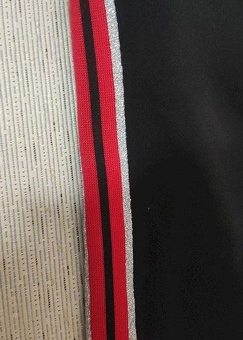 Siyah Çizgili Elastik çocuk panço tayt - Görsel 6