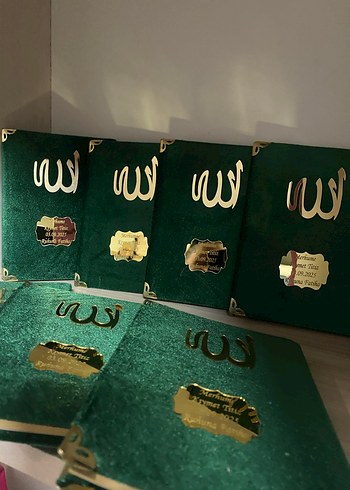  Beden Renk Yeşil Kadife Kaplı yasin cüzü