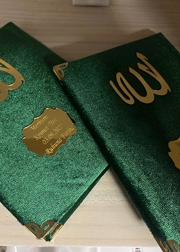 Yeşil Kadife Kaplı yasin cüzü