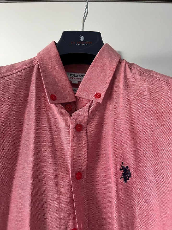 Pembe Regular Fit Keten Erkek Gömlek - Görsel 2