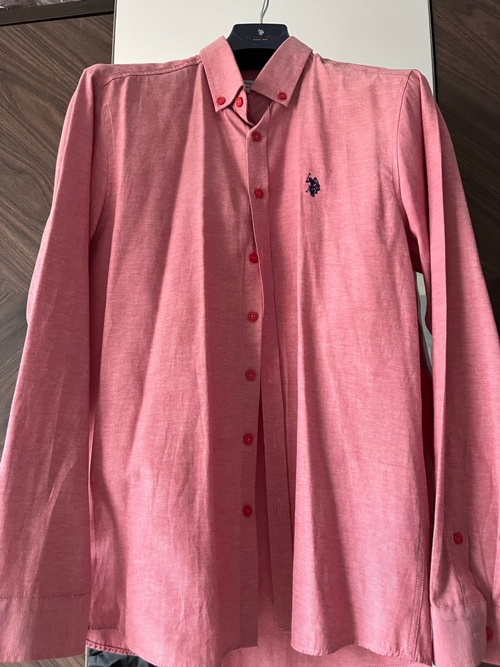 Pembe Regular Fit Keten Erkek Gömlek - Görsel 3