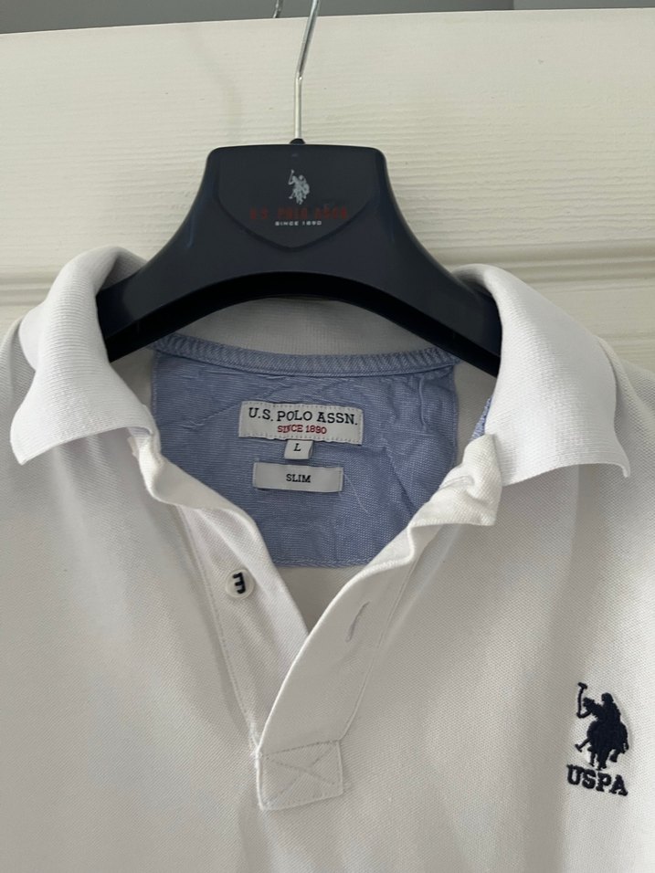 Beyaz US Polo Assn. Polo Yaka Tişört - Görsel 2
